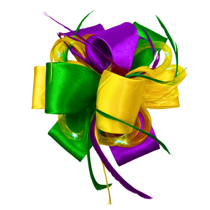 Mardi Gras Light - Up Feather & Ribbon Headband - Mardi Gras Apparel - Accessories, Headbands, Mardi Gras - Headband