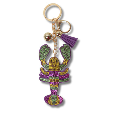 Mardi Gras Lobster Rhinestone Keychain - Mardi Gras Apparel - Accessories, Keychain, Mardi Gras - Keychain