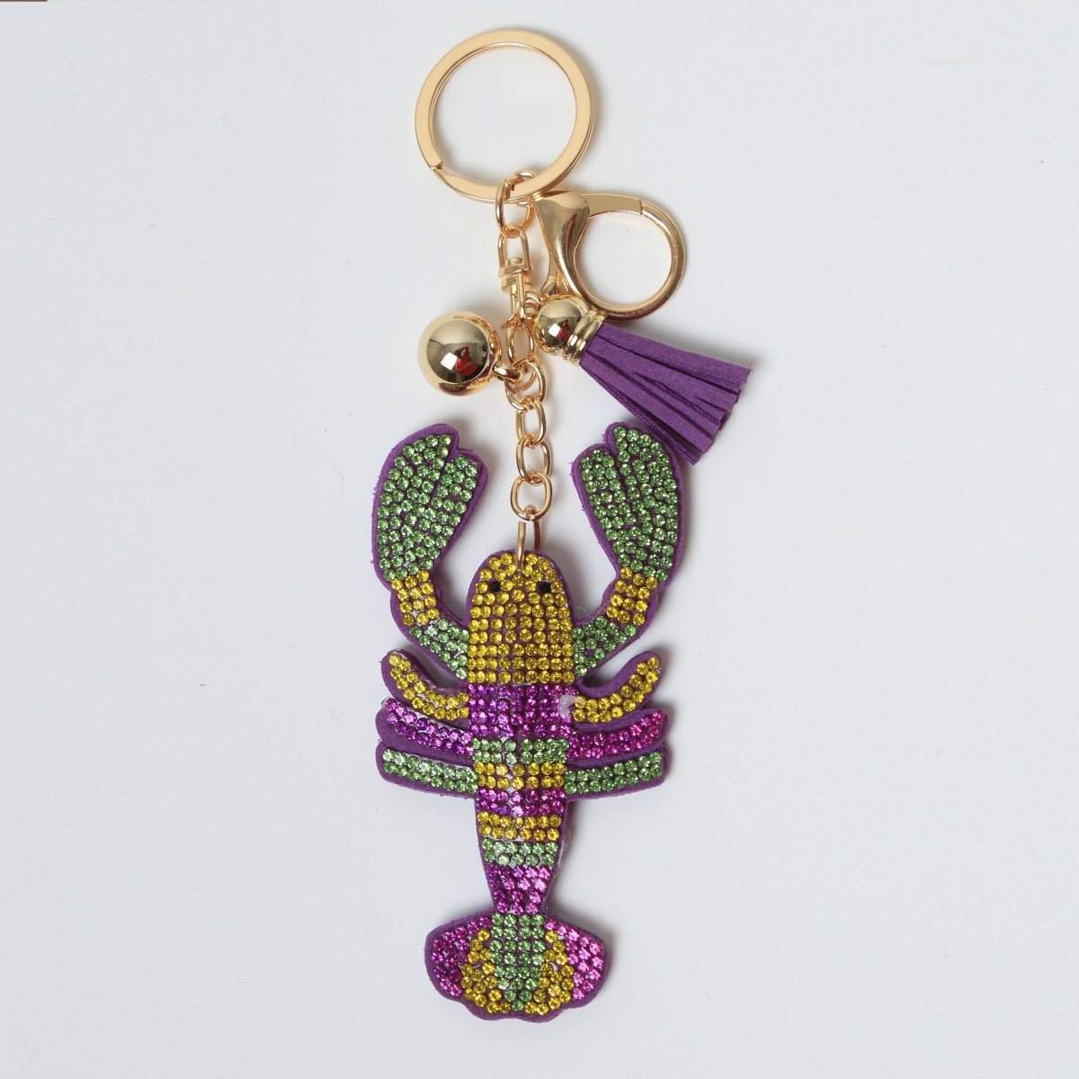 Mardi Gras Lobster Rhinestone Keychain - Mardi Gras Apparel - Accessories, Keychain, Mardi Gras - Keychain