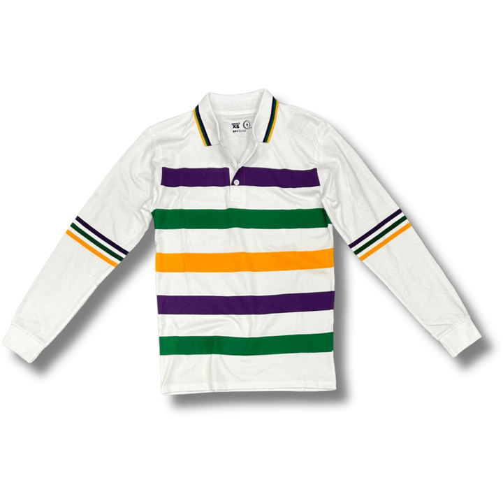 Mardi Gras Creations Rugby Stripe Cotton Scrunchie