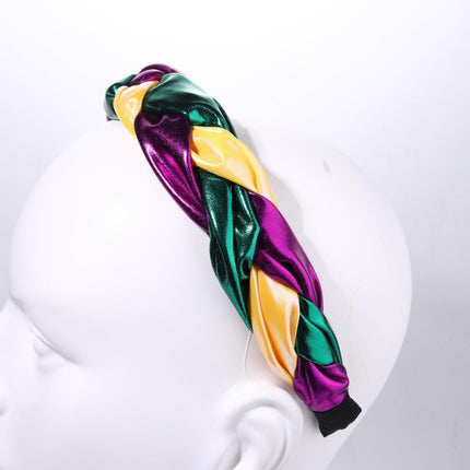 Mardi Gras Metallic Braided Headband - Mardi Gras Apparel - Accessories, Headbands, Mardi Gras - Mardi Gras Headband