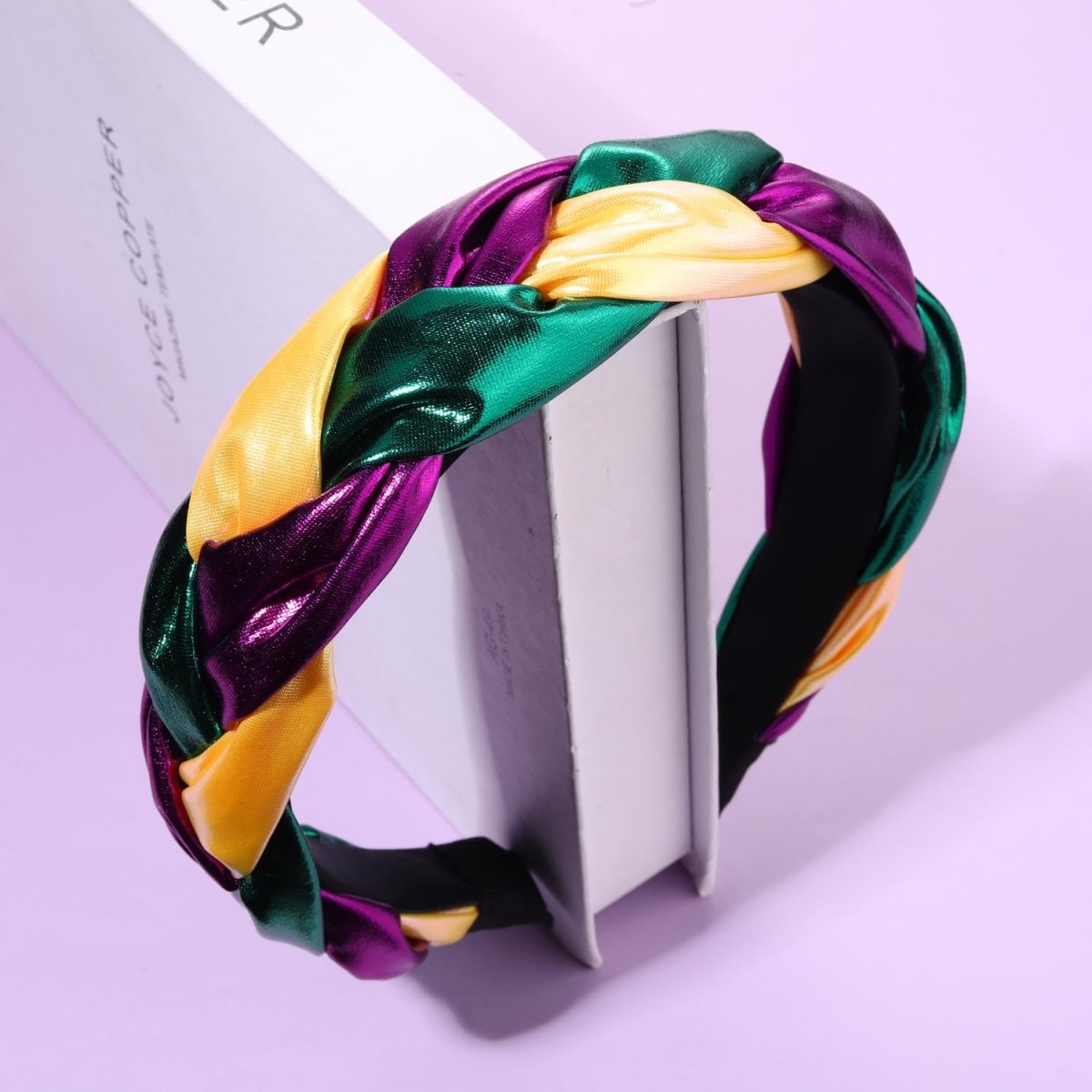 Mardi Gras Metallic Braided Headband - Mardi Gras Apparel