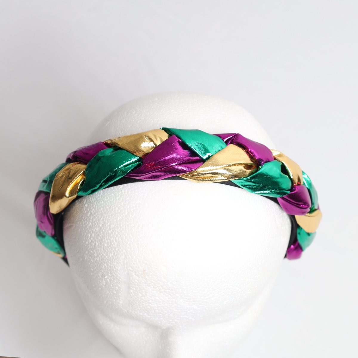 Mardi Gras Metallic Braided Headband - Mardi Gras Apparel