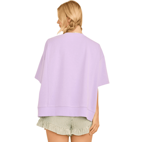 Mardi Gras Oversized Graphic Tee With Stud - Mardi Gras Apparel - Adult, Green, Ladies - Sweaters