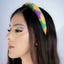 Mardi Gras Rhinestone Diamond Pattern Headband - Mardi Gras Apparel - Accessories, Headbands, Mardi Gras - Mardi Gras Headband