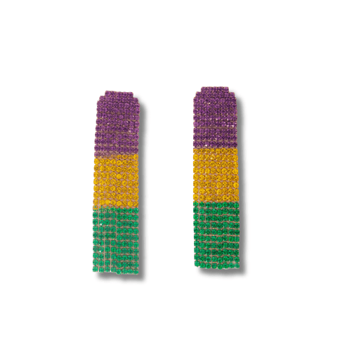 Mardi Gras Rhinestone Earrings - Mardi Gras Apparel - Accessories, Adult, Earrings - Earrings