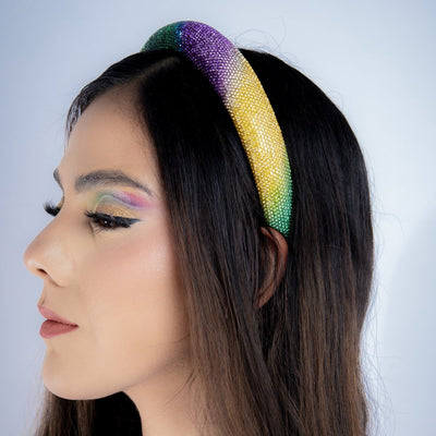 Mardi Gras Rhinestone Padded Headband - Mardi Gras Apparel