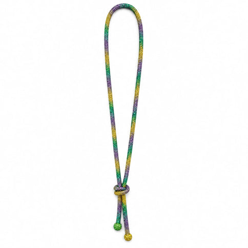 Mardi Gras Rhinestone Rope Necklace - Mardi Gras Apparel - Accessories, Mardi Gras, Necklace - Necklace
