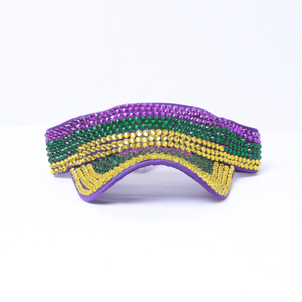 Mardi Gras Rhinestone Visor Hat - Mardi Gras Apparel - Accessories, Adult, Hats - Hats