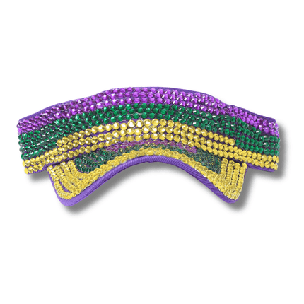 Mardi Gras Rhinestone Visor Hat - Mardi Gras Apparel - Accessories, Adult, Hats - Hats