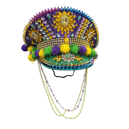 Mardi Gras Royal Parade Conductor Hat - Mardi Gras Apparel - Accessories, Adult, Captain Hat - Captain Hat