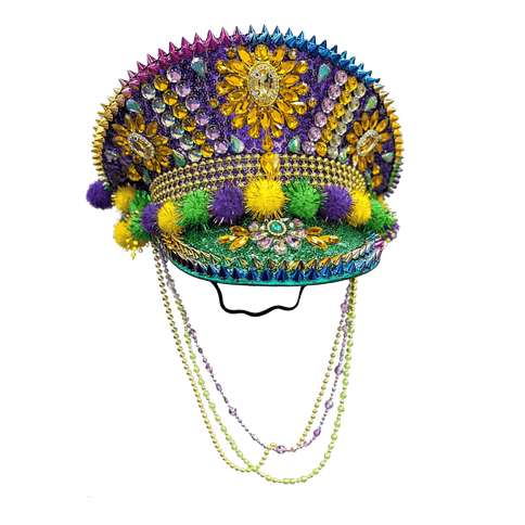 Mardi Gras Royal Parade Conductor Hat - Mardi Gras Apparel - Accessories, Adult, Captain Hat - Captain Hat