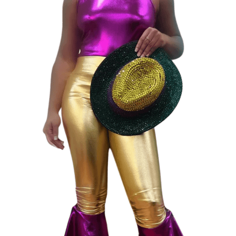 Mardi Gras Sequin Cowboy Hat – Green, Gold & Purple - Mardi Gras Apparel - Accessories, Hats, Mardi Gras - Hats