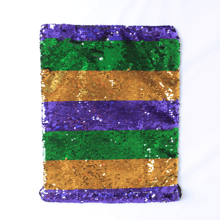 Mardi Gras Sequin Drawstring Backpack - Mardi Gras Apparel - Accessories, Adult, Bags - Bag