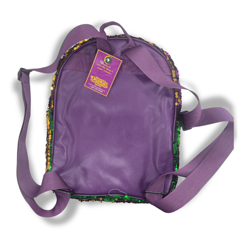 Mardi Gras Sequin Fleur - De - Lis Backpack - Mardi Gras Apparel - Accessories, Adult, Bags - Bag