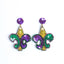 Mardi Gras Sequin Fleur De Lis Earrings - Mardi Gras Apparel - Accessories, Earrings, Ladies - Earrings