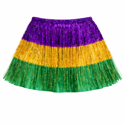 Mardi Gras Sequin Fringe Tutu Skirt - Mardi Gras Apparel - Adult, Ladies, Mardi Gras - Skirt