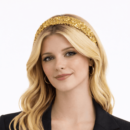 Mardi Gras Sequin Gold Belt - Mardi Gras Apparel - Accessories, Adult, Hair Bow - Belt