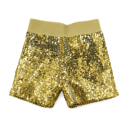 Mardi Gras Sequin High - Waist Shorts Gold - Mardi Gras Apparel - Adult, Ladies, Sequin - Shorts