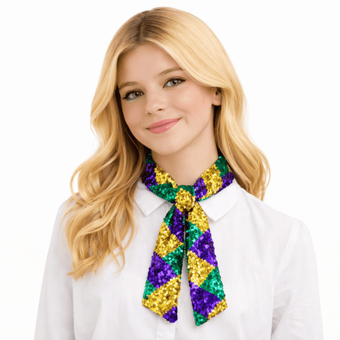 Mardi Gras Sequin Multicolor Belt For Girls - Mardi Gras Apparel - Accessories, accessory discount tier, Fat Savings 50% Off - Belt