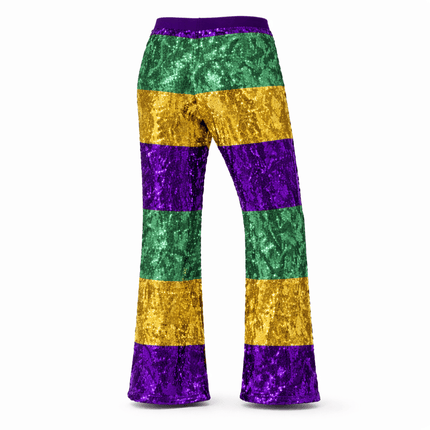 Mardi Gras Sequin Pants - Mardi Gras Apparel - Adult, apparel discount tier, Gold - Pants