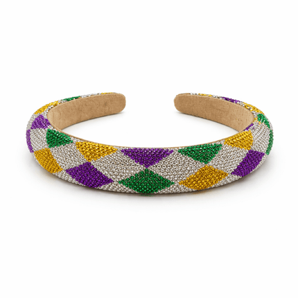 Mardi Gras Silver Rhinestone Headband - Mardi Gras Apparel - Accessories, Headbands, Mardi Gras - Headband