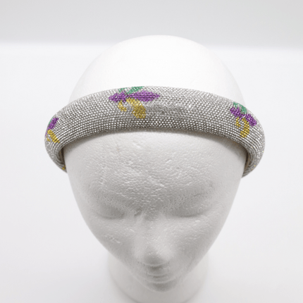 Mardi Gras Silver Rhinestone Headband - Mardi Gras Apparel - Accessories, Headbands, Mardi Gras - Headband