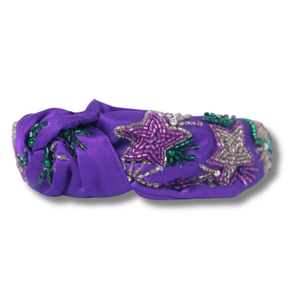 Mardi Gras Star Beaded Headband - Mardi Gras Apparel - Accessories, Headbands, Mardi Gras - Mardi Gras Headband