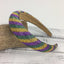 Mardi Gras Striped Rhinestone Headband - Mardi Gras Apparel - Accessories, Headbands, Mardi Gras - Mardi Gras Headband