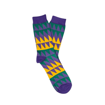 Men's Mardi Gras Harlequin Pattern Crew Socks - Mardi Gras Apparel - Accessories, Adult, Mardi Gras - Socks