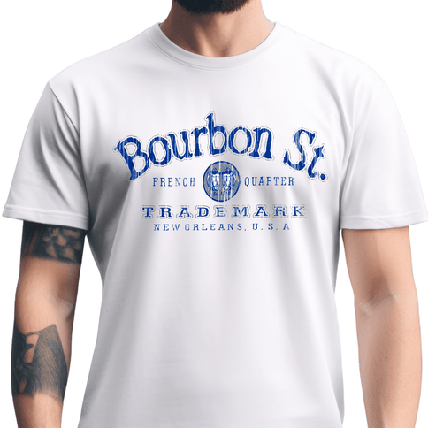New Orleans Bourbon St. Trademark New Orleans T-Shirt Unisex - Mardi Gras Apparel - new orleans tshirt, Short Sleeve, - Tee - Shirt