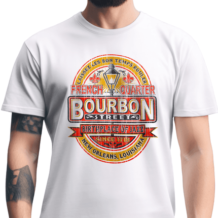 New Orleans Bourbon Street Birthplace of Jazz T-Shirt Unisex - Mardi Gras Apparel - new orleans tshirt, Short Sleeve, - Tee - Shirt