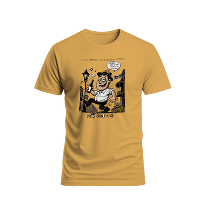 New Orleans Bourbon Street I Got Drunk T-Shirt Gold - Mardi Gras Apparel - new orleans tshirt, Short Sleeve, - Tee - Shirt