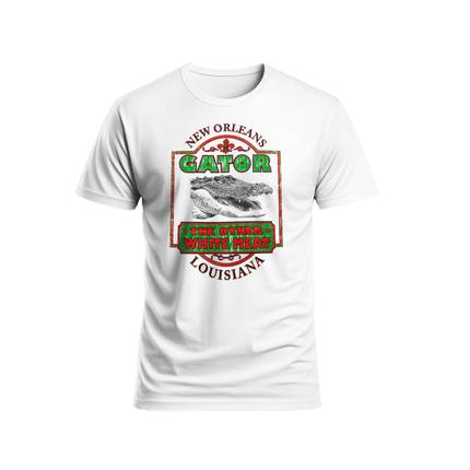 New Orleans Gator The Other White Meat Louisiana T-Shirt Unisex - Mardi Gras Apparel - new orleans tshirt, Short Sleeve, - Tee - Shirt