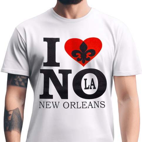 New Orleans I Love NOLA T-Shirt Unisex - Mardi Gras Apparel - new orleans tshirt, Short Sleeve, - Tee - Shirt