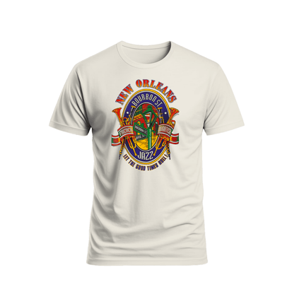 New Orleans Let the Good Times Roll T-Shirt Ice Gray - Mardi Gras Apparel - new orleans tshirt, Short Sleeve, - Tee - Shirt