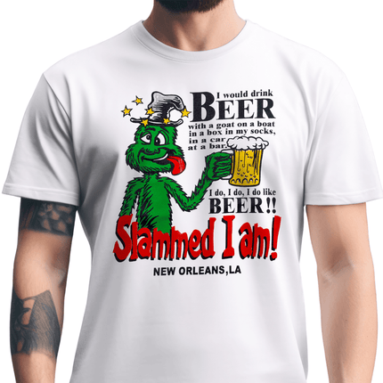 New Orleans Slammed I Am! Funny Beer T-Shirt Unisex - Mardi Gras Apparel - new orleans tshirt, Short Sleeve, - Tee - Shirt