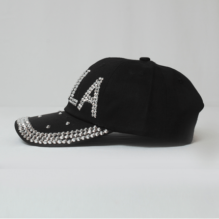 NOLA Black Rhinestone Baseball Hat - Mardi Gras Apparel - Accessories, Hats, Mardi Gras - Hats