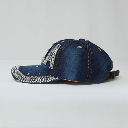 NOLA Crystal Dark Blue Denim Ball Hat - Mardi Gras Apparel - Accessories, Hats, Mardi Gras - Hats