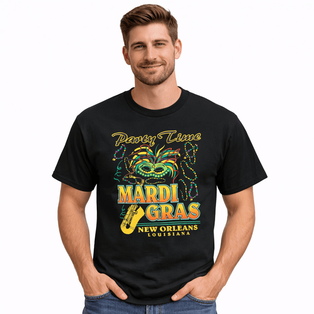Party Time Mardi Gras T-Shirt New Orleans Carnival Tee - Mardi Party Time Mardi Gras T-Shirt New Orleans Carnival Tee - Mardi