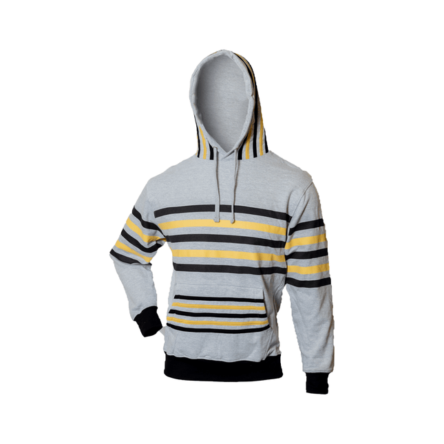 Youth Black & Gold Striped Hoodie - Mardi Gras Apparel - apparel discount tier, Black & Gold, Fat Savings 50% Off - Hoodie