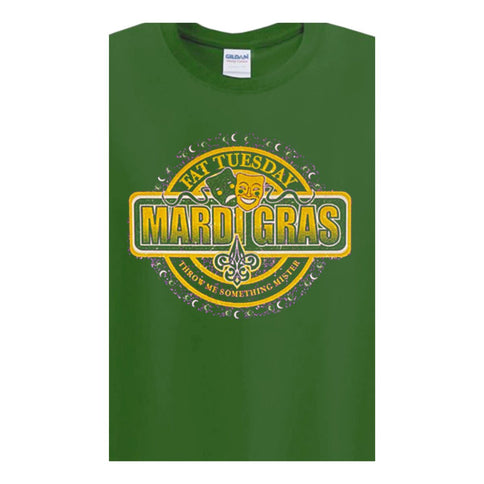 Adult Mardi Gras Fat Tuesday Green Tee - Shirt - Mardi Gras Apparel - Adult, Adult Unisex, Crew Neck - Tee - Shirt