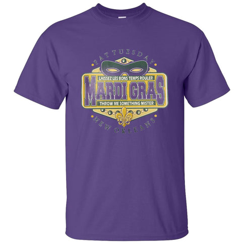 Adult Mardi Gras Fat Tuesday Throw Me Something Tee - Shirt - Mardi Gras Apparel - Adult, Adult Unisex, Crew Neck - Tee - Shirt