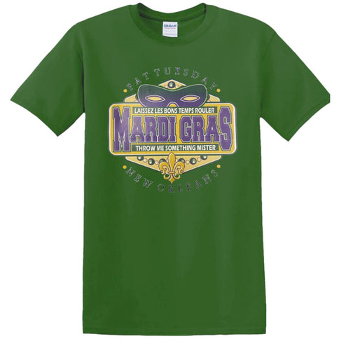 Adult Mardi Gras Fat Tuesday Throw Me Something Tee - Shirt - Mardi Gras Apparel - Adult, Adult Unisex, Crew Neck - Tee - Shirt