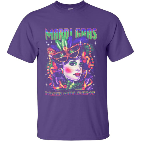 Adult Mardi Gras Masquerade New Orleans Jester - Mardi Gras Apparel - 100% Cotton, Adult, Adult Unisex - Tee - Shirt