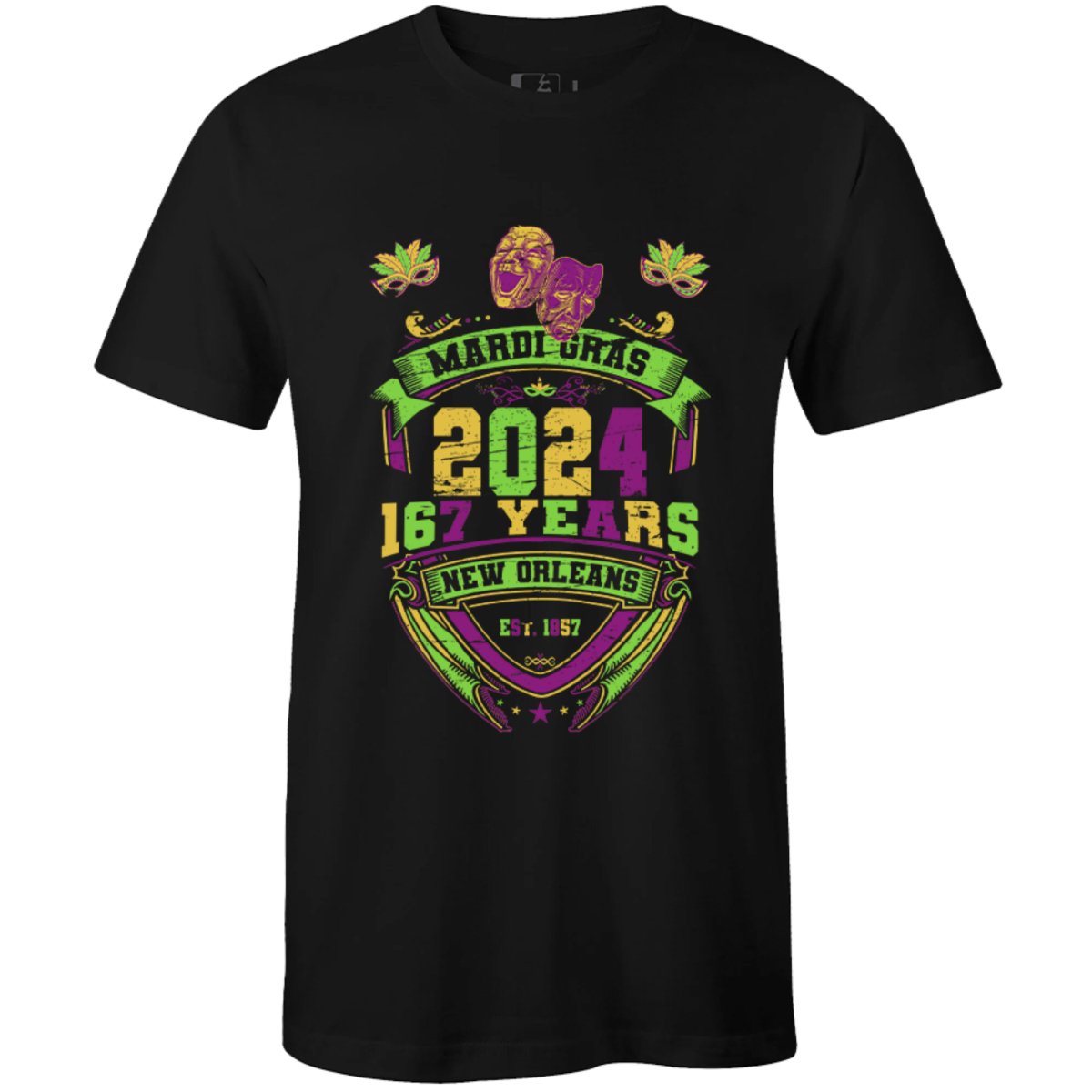 Adult Mardi Gras Vintage 2024 Tee-shirt