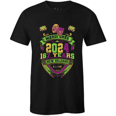 Adult Mardi Gras Vintage 2024 Tee-shirt - Mardi Gras Apparel