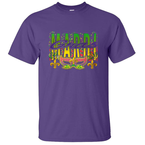 Adult New Orleans Mardi Gras Full Chest Print Tee Shirt - Mardi Gras Apparel - 100% Cotton, Adult, Adult Unisex - Tee - Shirt