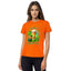 Festive Orange St. Patrick's Day Leprechaun & Shamrock T-Shirt - Mardi Gras Apparel