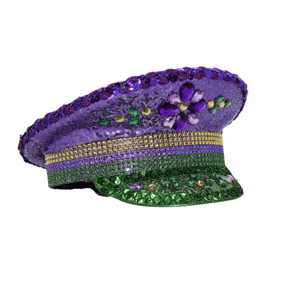 Mardi Gras Conductor Hat Purple, Green - Mardi Gras Apparel